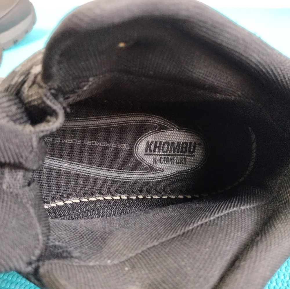 Khombu Summit Men's Leather Hiking Outdoor Tactical Black Boots 13